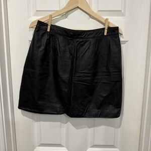 Vintage 80s 90s genuine leather mini skirt